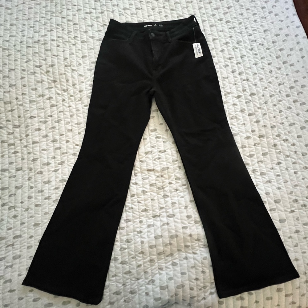 Old Navy Wow Flare Black Jeans Size 6 Petite